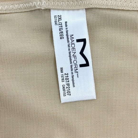 NWT Maidenform Tummy Solutions Boy Shorts Beige Latte Neutral Shapewear 2XL - Picture 9 of 13